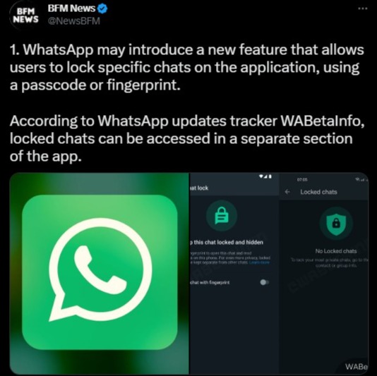 How to lock chats on WhatsApp
