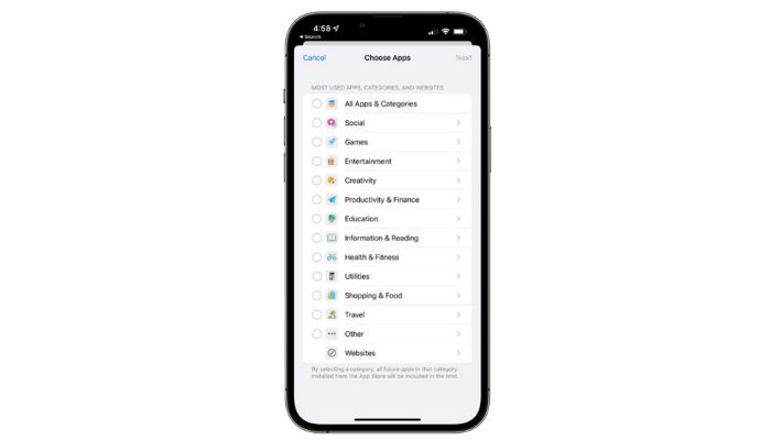 All Apps and Categories