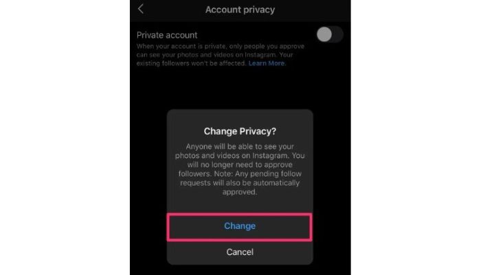 Change Privacy