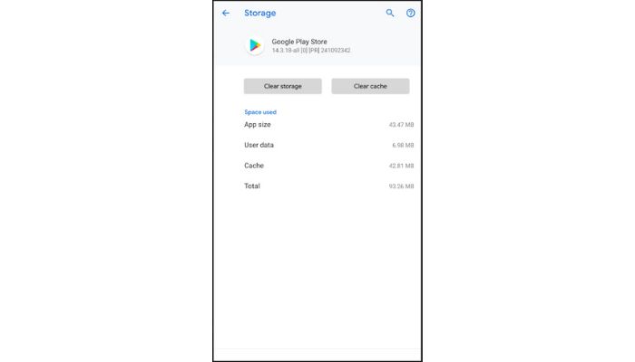 Clear data and cache
