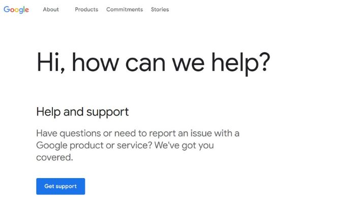 Contact Google Support