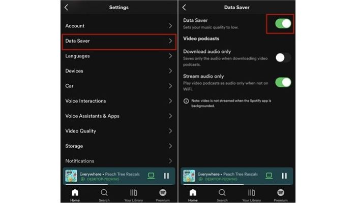 Data Saver on Spotify