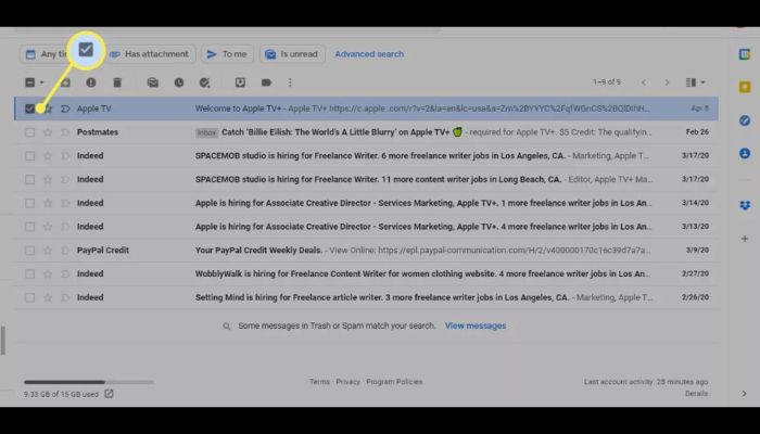 Mail Selection