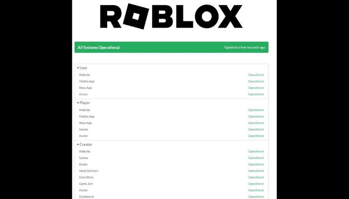 Roblox Server Page