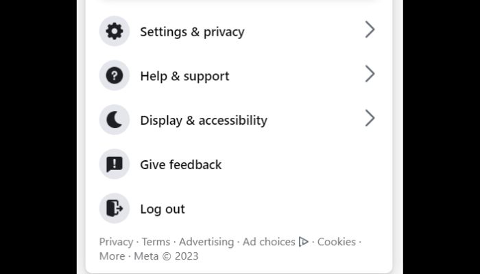 Select Display and accesibility