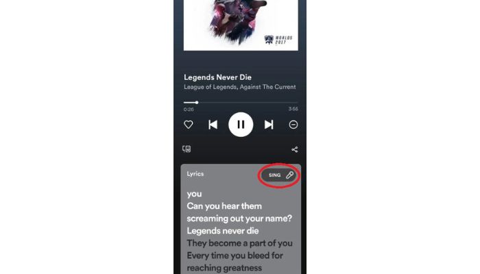 Sing button