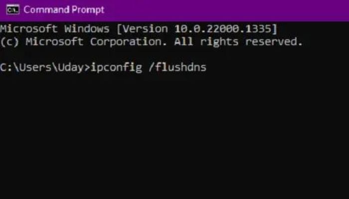 Successful DNS Flush Message in CMD