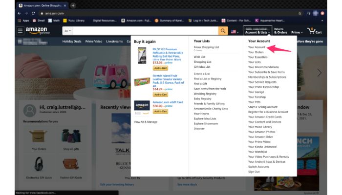 Your Account Amazon