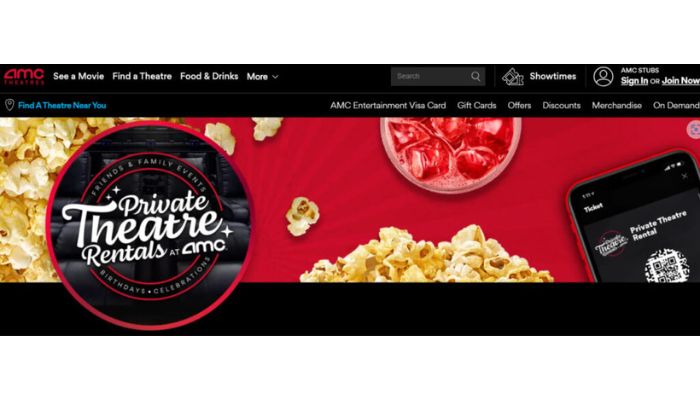 AMC Private theatres rental