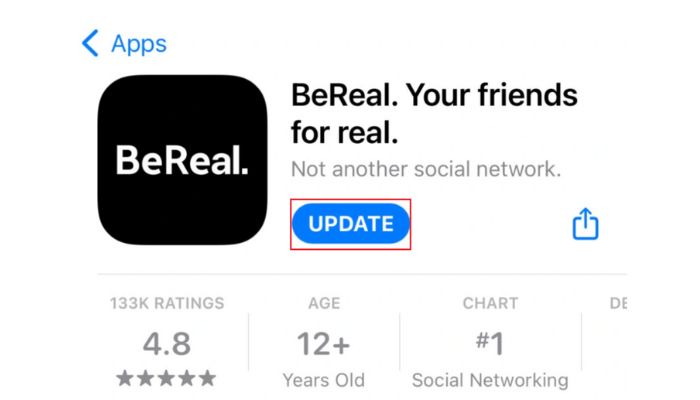 BeReal App Update