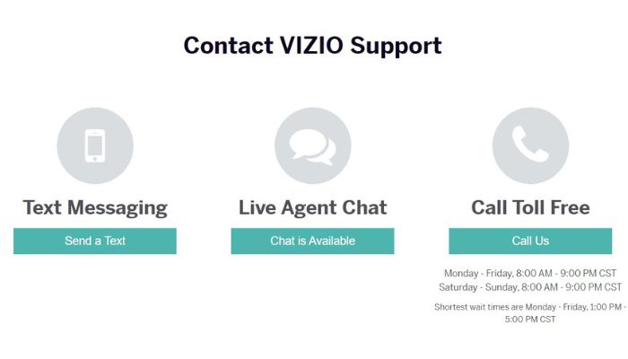 Contact Vizio Support