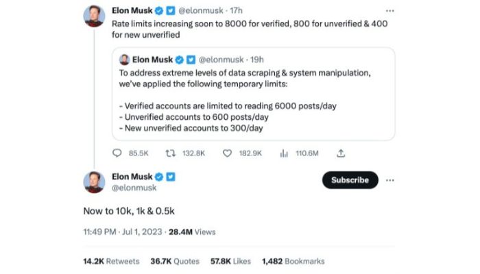 Elon Musk tweets