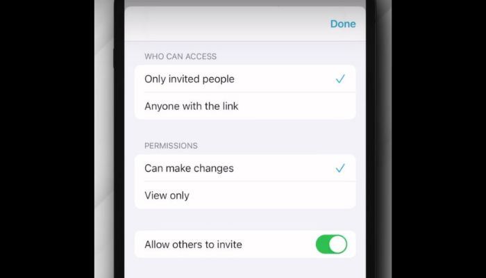 Free form app invitation link