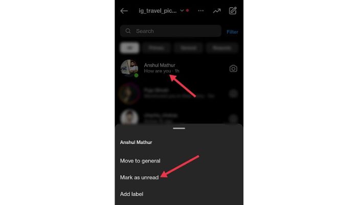 Instagram Mark As Unread