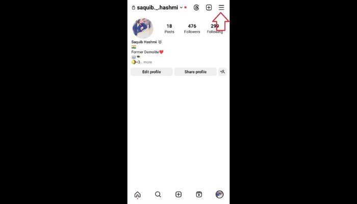 Instagram Three Lines