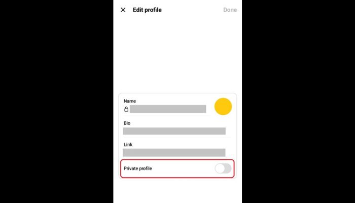 Private Profile