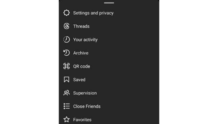 Settings Menu