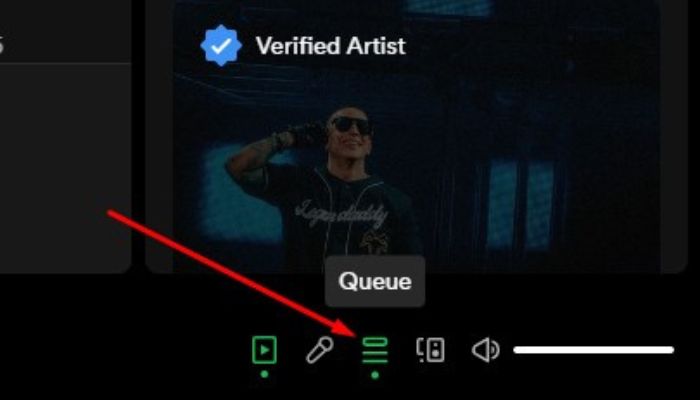 Spotify Queue Button