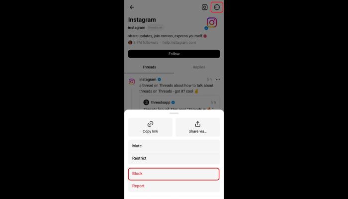 Tap Three Dots