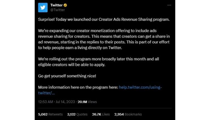 Twitter Monetization Program