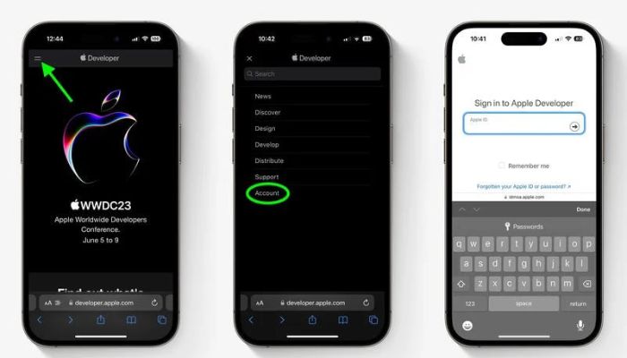 ios 17 Beta Account