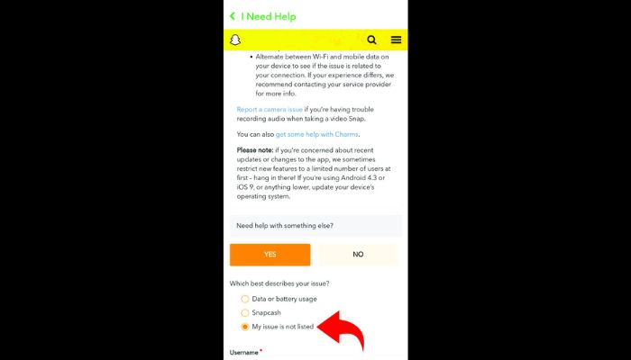 my issue is not listed