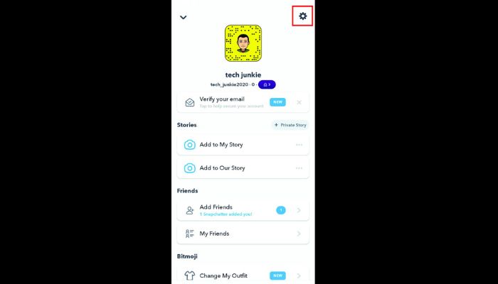 snapchat settings icon
