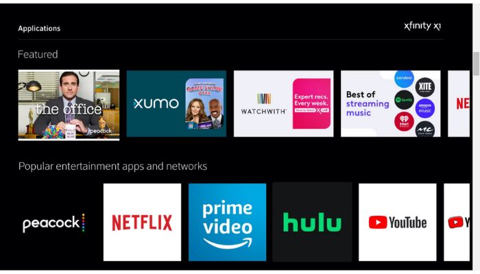xfinity x1 home page