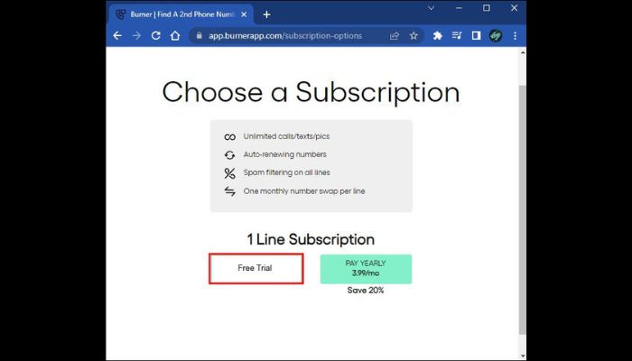 Choose Free Trial