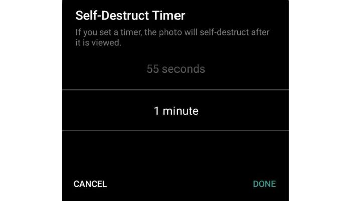 Disappearing Photos and Videos