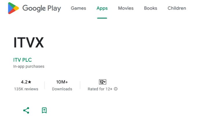 Watch ITV in the USA app in play store