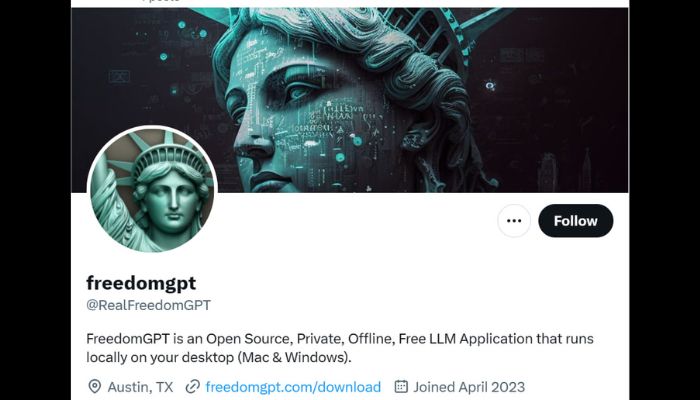 FreedomGPT Twitter