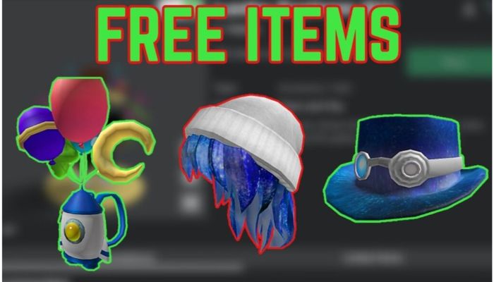 Roblox Free Items list