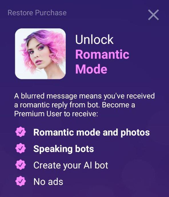 Unlock Romantic Mode and Photos