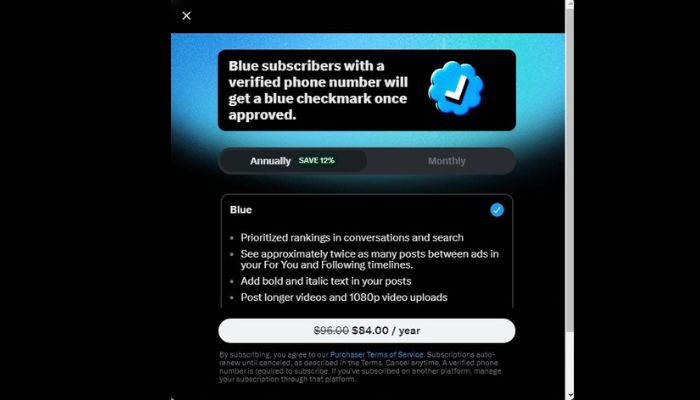 X Premium Price