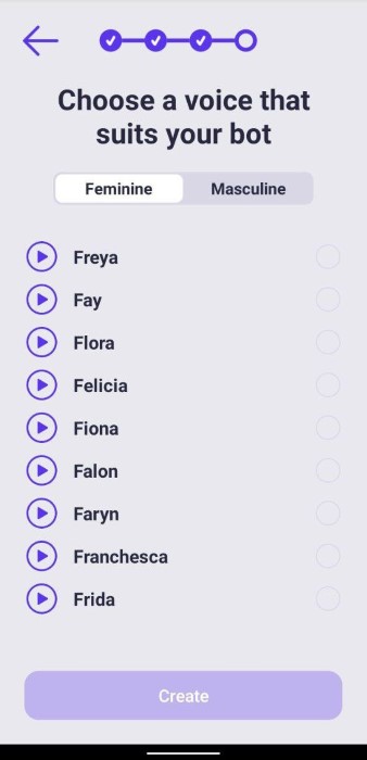 Botify AI - voice customization 