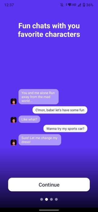 Botify Ai conversation with ai characters