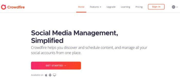 Crowdfire social media Analytics Tools