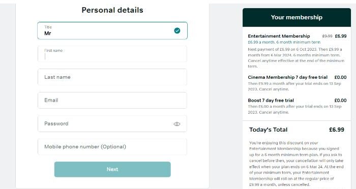 Enter your personal credentials