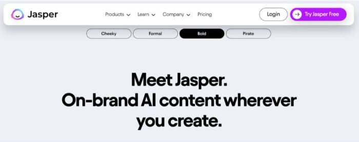 Jasper AI ai script generator