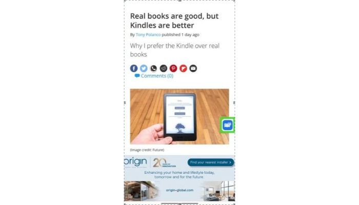 Reading Mode button enable