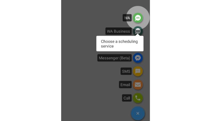 Start scheduling whats app message