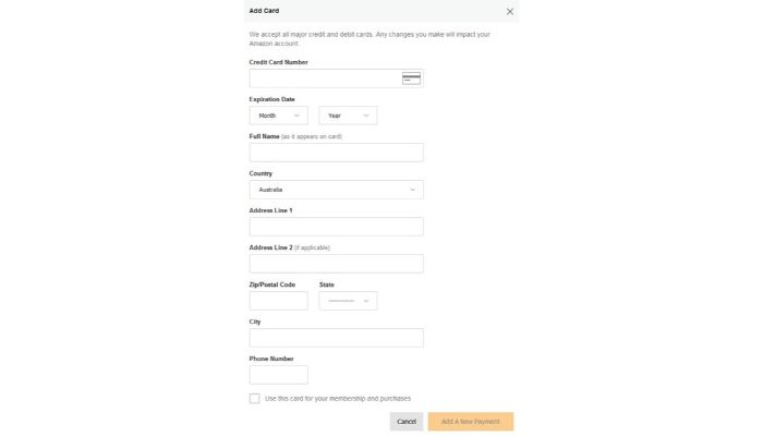 audible payment details