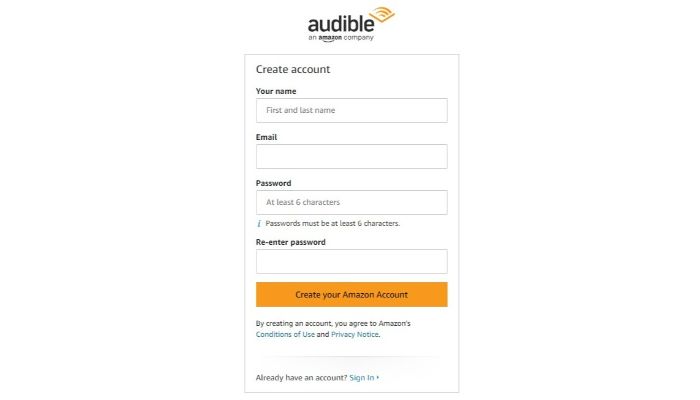 audible credentials