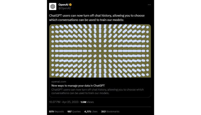 chatgpt history tweet
