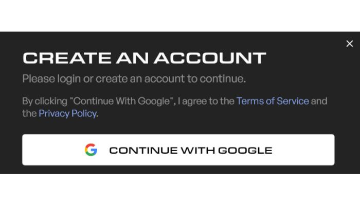 create account
