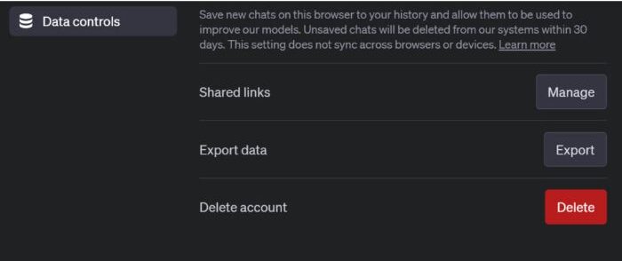export chatgpt data