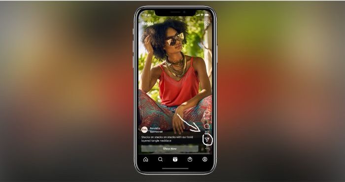 look for arrow icon on reel - Find Trending Audio on Instagram