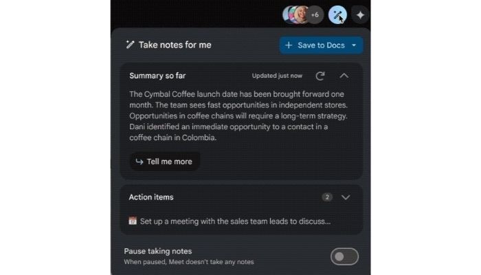 meet features in duet ai
