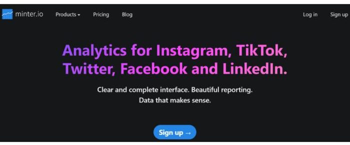 minter io Instagram Analytics Tools